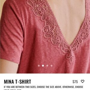 Sézane Mina top, rosewood, size small